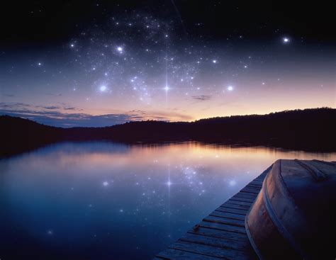 Lake With Stars Free Stock Photo Public Domain Pictures