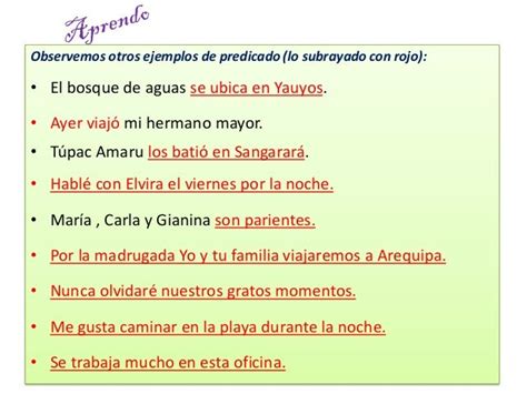 Ejemplos De Oraciones Con Sujeto Predicado Verbo Y Complementos Nuevo