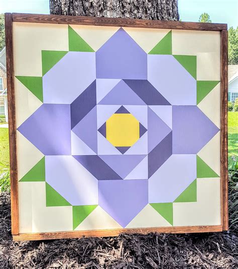 Golden Afternoon Barn Quilt Square Wooden Custom Handmade Etsy