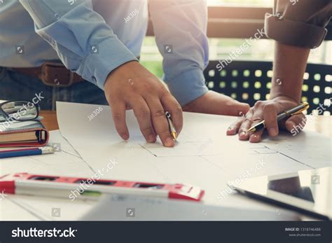 Engineer Architect Concept Engineer Architects Office Stock Photo