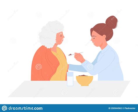 Nursing Team For Seniors People Stock Illustration Illustration Of