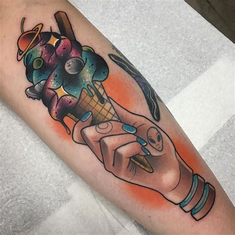 Likes Comments TattooSnob Tattoosnob On Instagram Cosmic Ice Cream Tattoo By