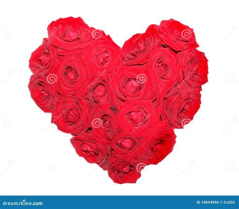 Heart From Red Roses Stock Photo Image Of Isolated Engagement 10694994