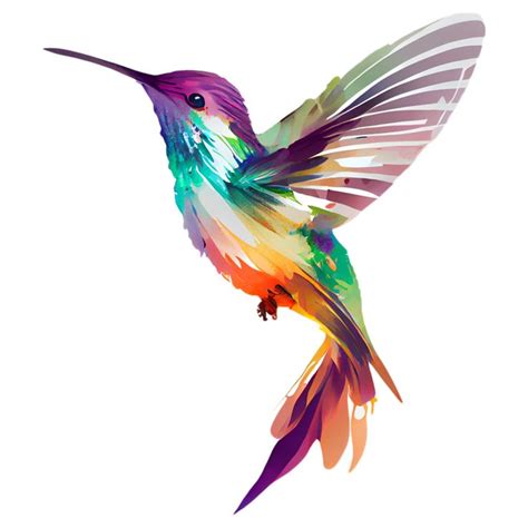 A Colorful Hummingbird Flying In The Air