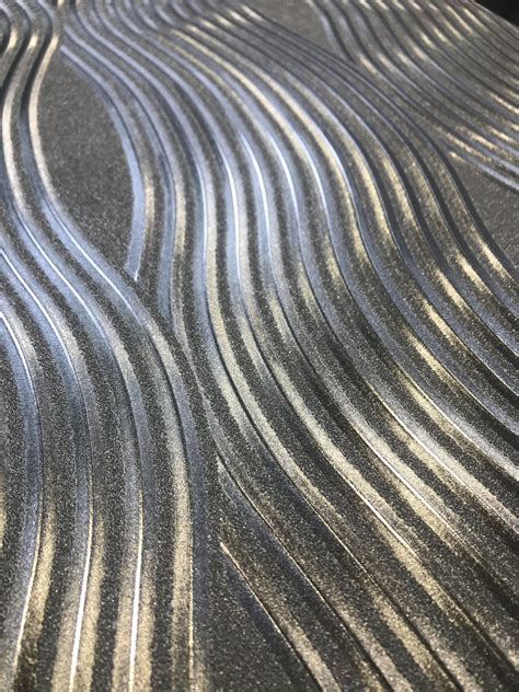Arthouse Wave Silver Foil Metallic Wallpaper 294501