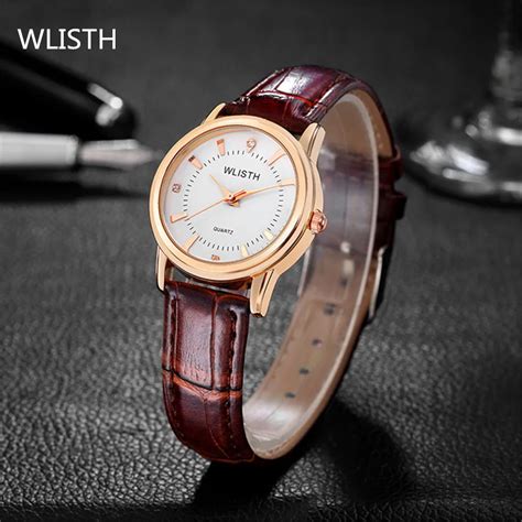 Wlisth Womens Watches Brand Luxury Fashion Ladies Watch Leather Band