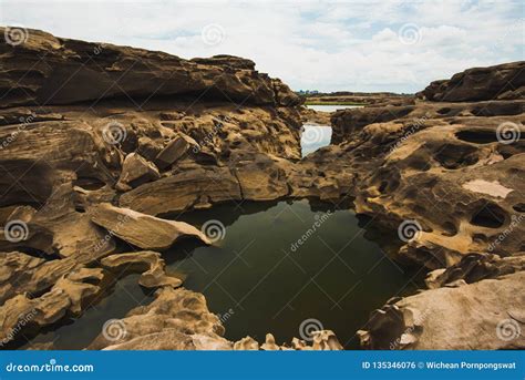 Sam Phan Bok The Grand Canyon Of Thailand Stock Photo Image Of