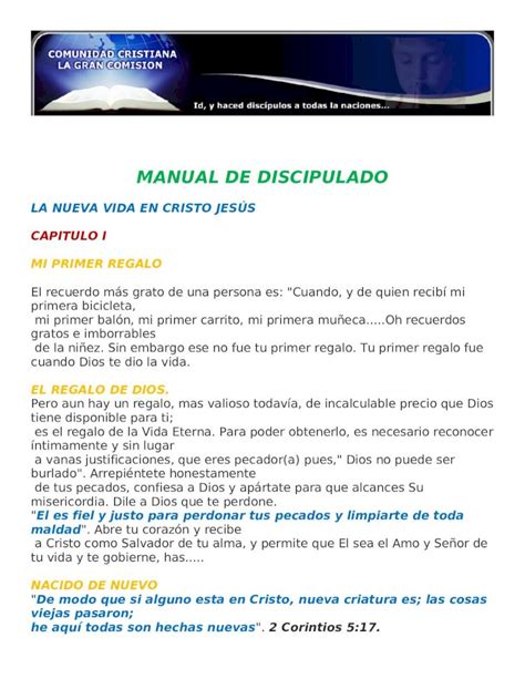 Docx Manual De Discipulado 2 Dokumentips