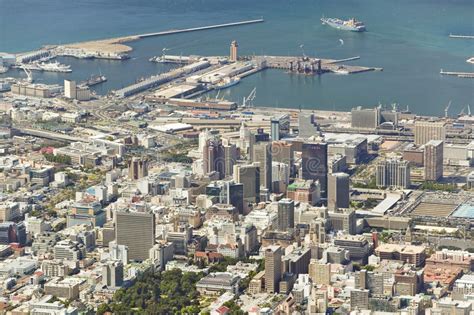 Aerial View From Table Mountain Overlooking Downtown Cape