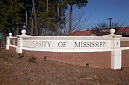 University of Mississippi Sign at the Entrance of Campus in Oxford, MS ...