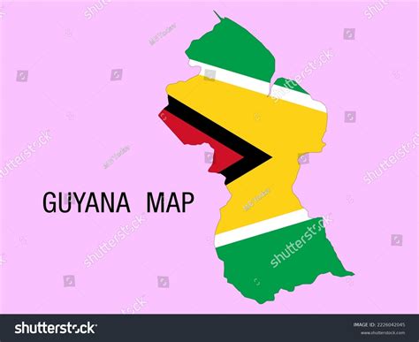 Map Guyana Flag Map Guyana Guyana Stock Illustration 2226042045