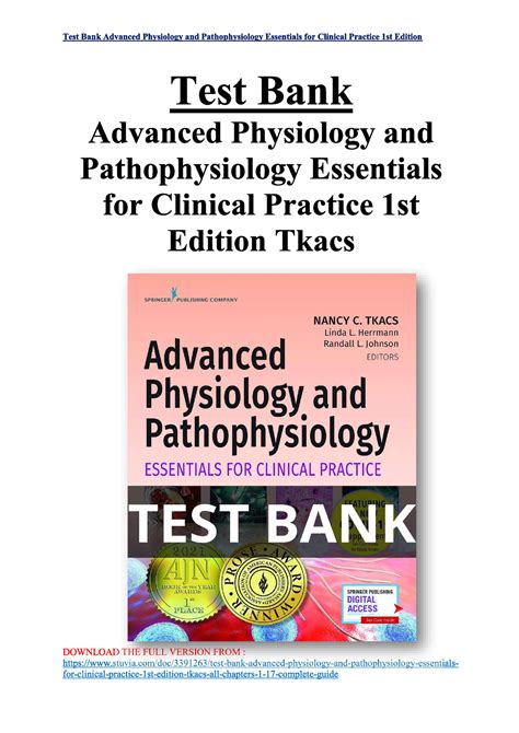 Test Bank Advanced Physiology And Pathophysiology Essentials For