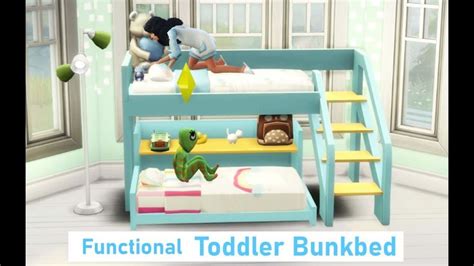 Toddler Bunk Bed Free Version Pandasama On Patreon Muebles Sims 4