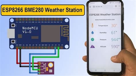 Esp8266 And Bme280 Based Mini Weather Station Weather Station Arduino