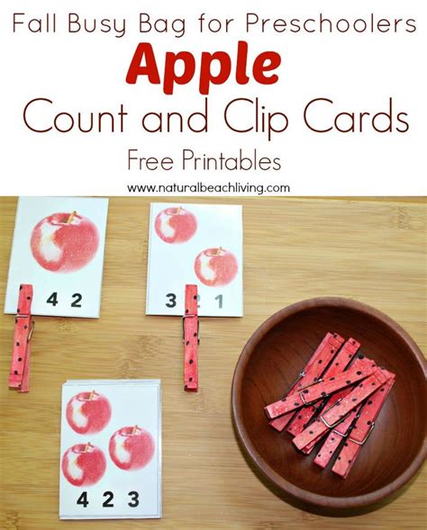 Fall Apple Counting Busy Bag For Preschoolers Apple Activities With