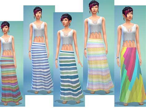 The Sims Resource Striped Skirts