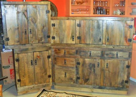 Check out our kitchen cabinets selection for the very best in unique or custom, handmade pieces from our storage & organization shops. Hand Made Rustic Kitchen Cabinets by The Bunk House Studio ...