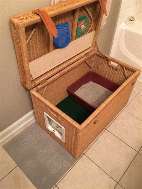 Check out this easy idea to make a hidden litter box. そのアイディアいただきます!猫トイレを上手に隠すためのにDIYを頑張ってみた : マランダー