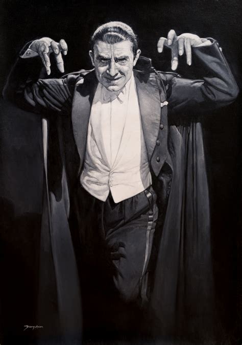 Bela Lugosi Dracula Painting By Sanjulian In Charles Dahans Original