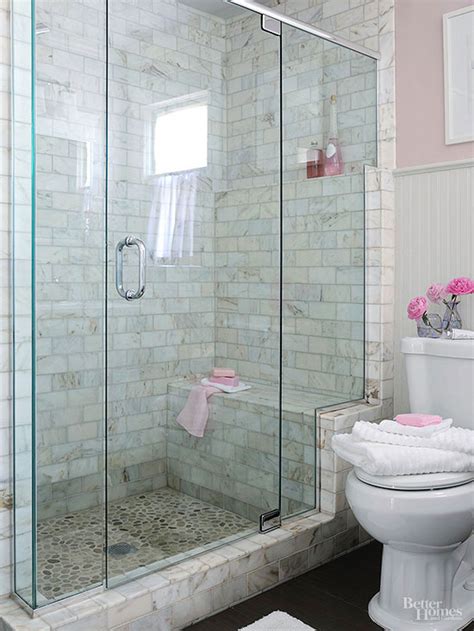 Topp stiles showed off some easy, gray subway tile as well. Walk-In Showers for Small Bathrooms | Better Homes & Gardens