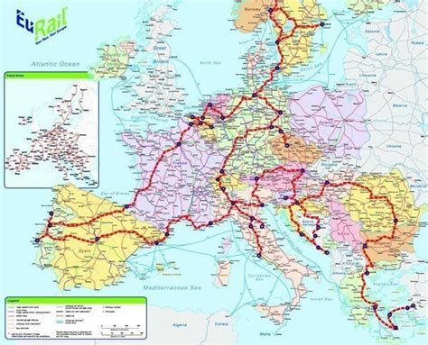 Europe Eurail Pass Map