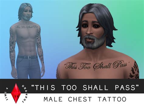 The Sims Resource This Too Shall Pass Chest Tattoo By Sims4krampus