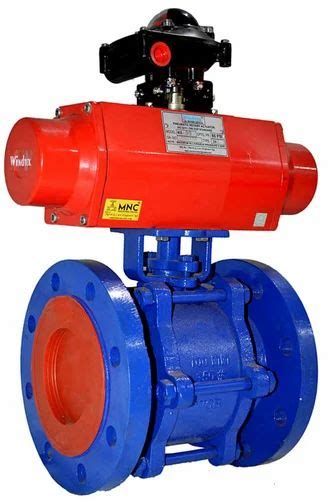 Cast Steel Ball Valve Flange End Double Acting Pneumatic Actuator