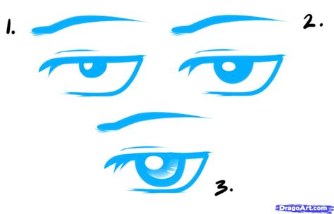 How To Draw Anime Male Eyes Step By Step Anime Eyes