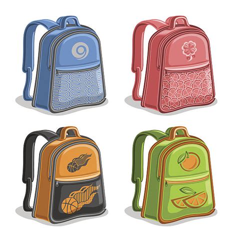 Boy Packing School Bag Illustrations Royalty Free Vector Graphics
