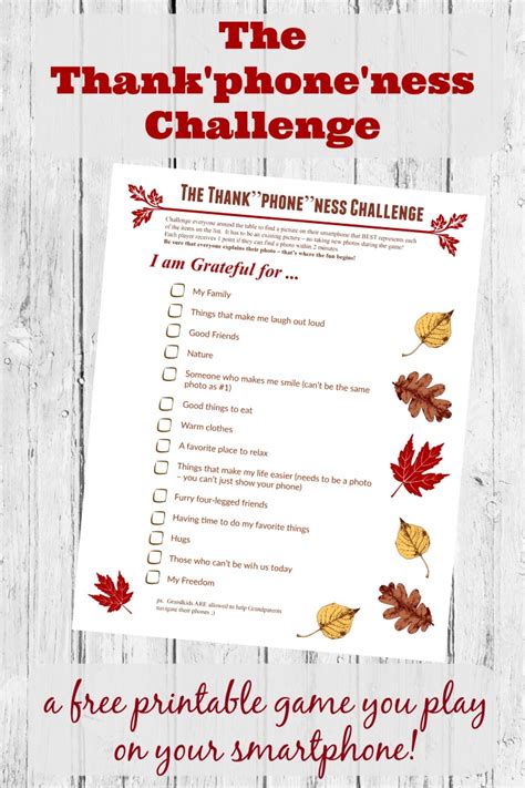 Easy to print, fun to play, and reusable, you're sure to find a few party games you love! Thanksgiving Photo Scavenger Hunt: Free Printable Game ...