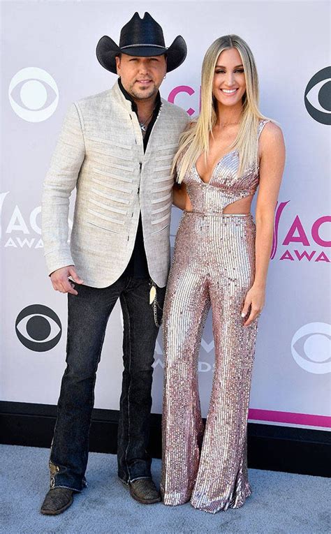 jason aldean with wife brittany kerr in 2017 acm awards married biography