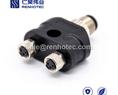 M8 Adapter Waterproof M8 Splitter A Code 4pin To 3pin Male To Dual