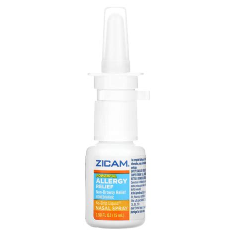 Zicam Powerful Allergy Relief No Drip Liquid Nasal Spray 05 Fl Oz 15 Ml