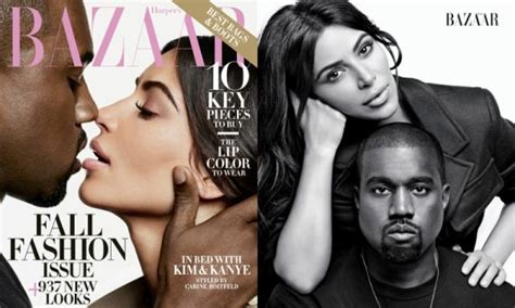 Kim Kardashian West And Kanye West Cover Harpers Bazaar