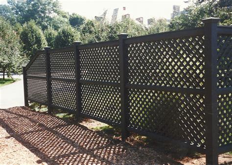 wood vinyl lattice fence variations boston ma homes businesses tennis courts gardens patios