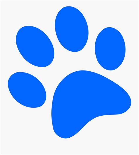 Dog Paw Print Blue Free Transparent Clipart Clipartkey