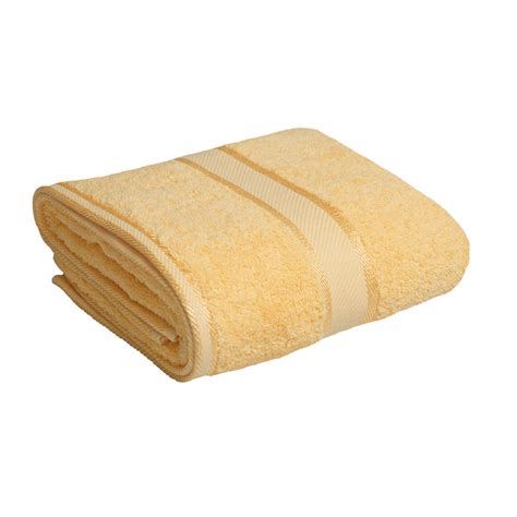 100 Cotton Yellow Towels Bath Towel