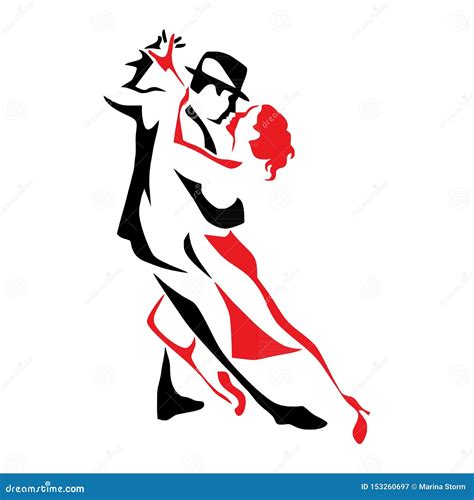 Illustration De Danse De Vecteur Dhomme Et De Femme De Couples De
