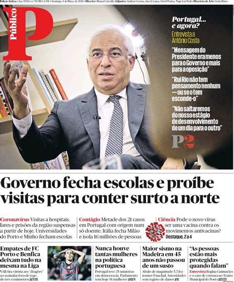 Capa Público 8 Março 2020 Capasjornaispt