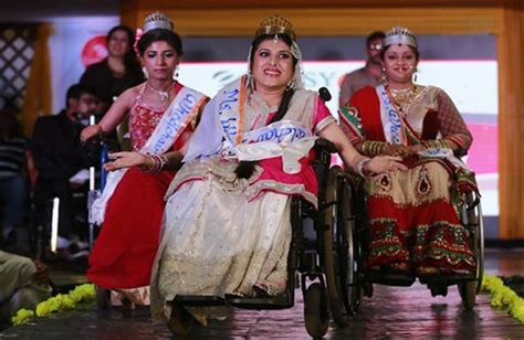 Beauties On Wheelchair At Miss Wheelchair India Beauty Contest
