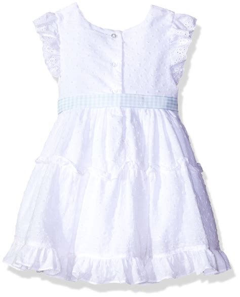 Laura Ashley London Baby Girls Flutter Sleeve Party Dress White 18m