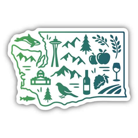 Fireworks Gallery Stickers Northwest Sticker Washington State Icons