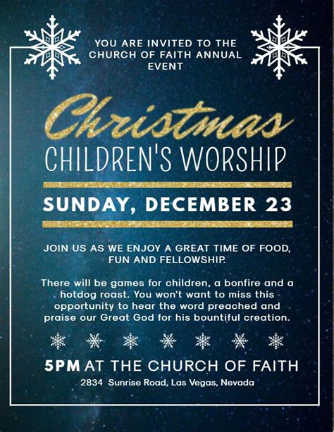 Church Christmas Party Program Sample Agenda For Birthday Party