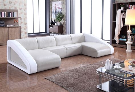 Buy sectional corner sofa and get the best deals at the lowest prices on ebay! Divani Casa Pratt Modern Grey & White Leather Sectional ...