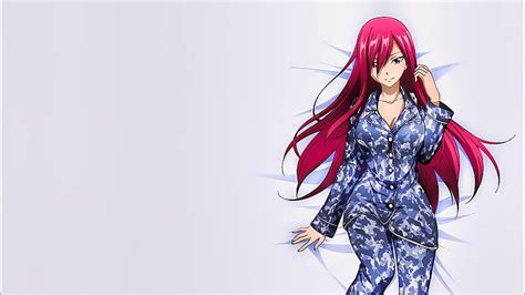 Hd Wallpaper Fairy Tail Scarlet Erza Redhead Pink Color Indoors