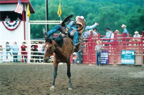 Bareback Bronc Riding At The Ellicottville Rodeo