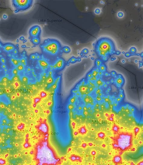 Michigan Light Pollution Map San Antonio Map