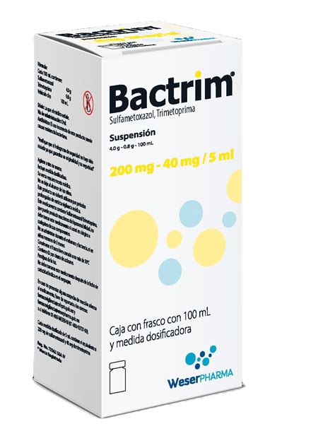 Bactrim Suspension 200 Mg 40 Mg 5 Ml Frasco Con 100 Ml Farmacias