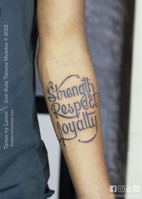 Loyalty Respect Tattoo Designs