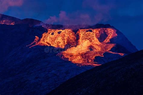 Fagradalsfjall Iceland June Th Volcano Eruption Near Reykjavik Iceland Stock Photo